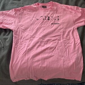 Balenciaga Pink Graphic Tee